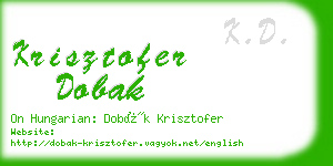 krisztofer dobak business card